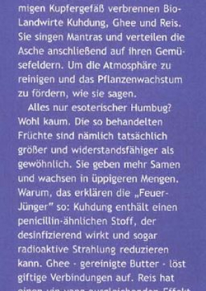 2001-05, BIO, Feuerritual für gesunde Pflanzen